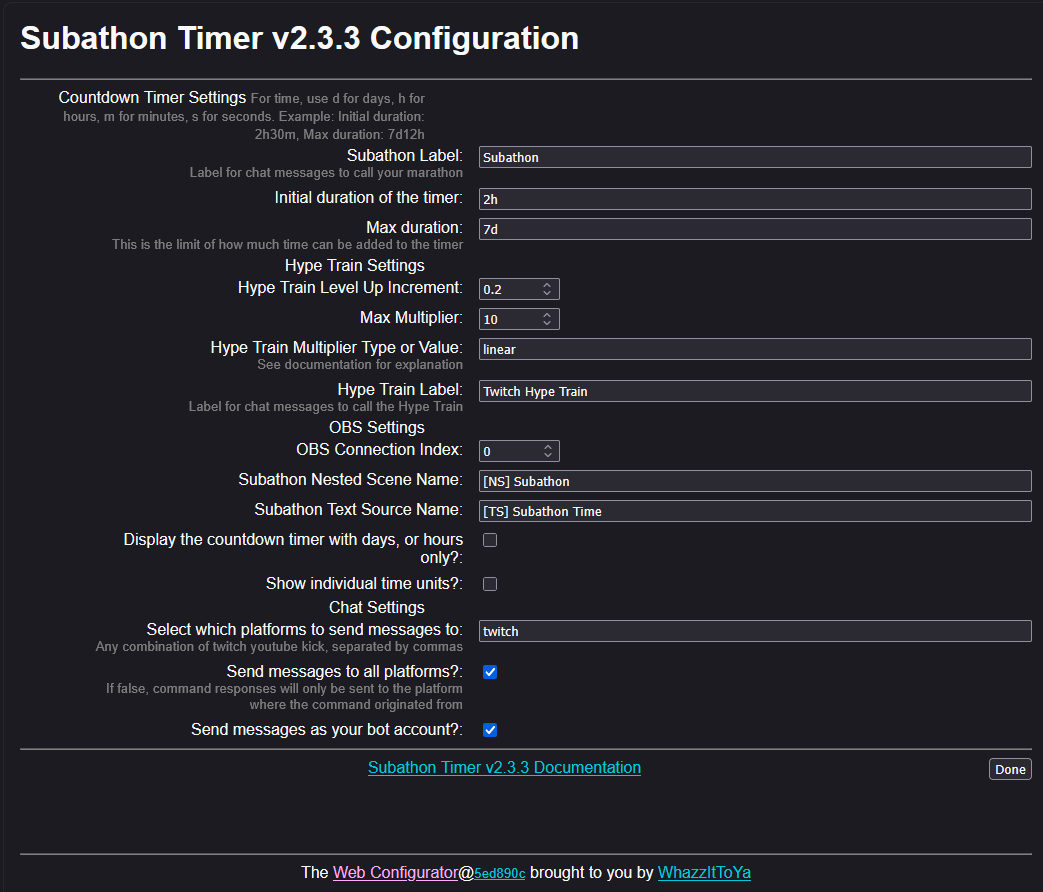 web config screen